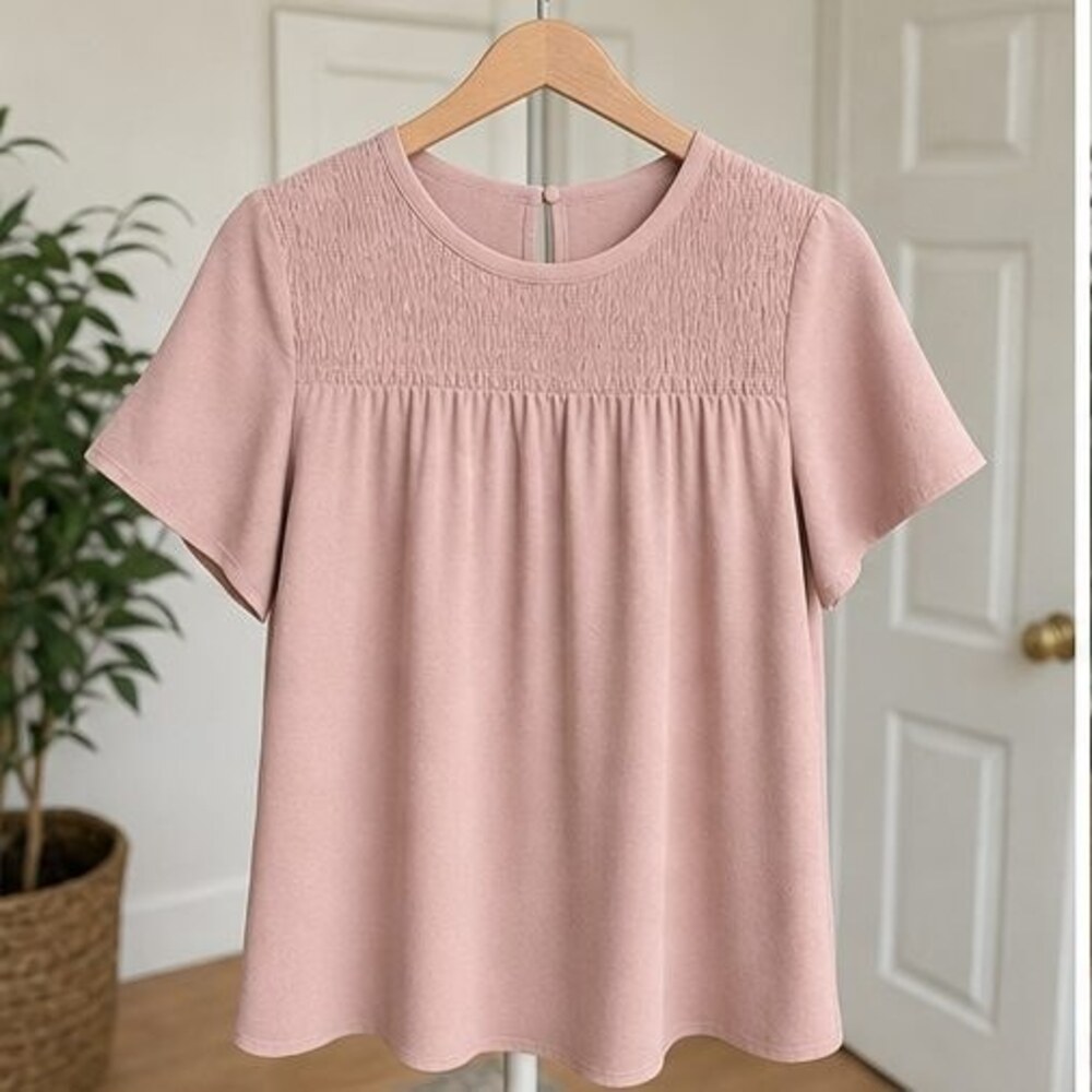 Blush Smocked Top